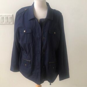 Navy Blue Utility Jacket Size XL